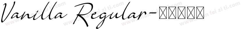 Vanilla Regular字体转换